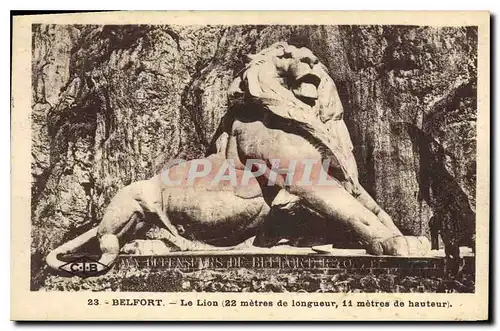 Cartes postales Belfort Le Lion