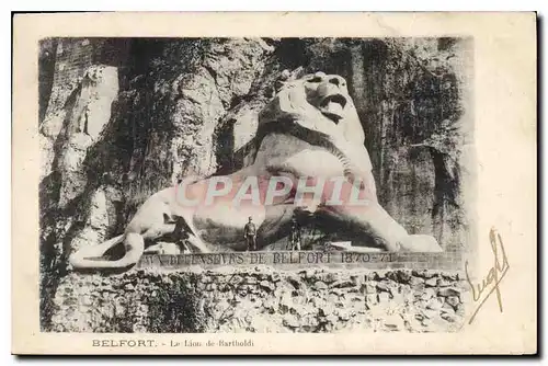 Cartes postales Belfort Le Lion de Bartholdi