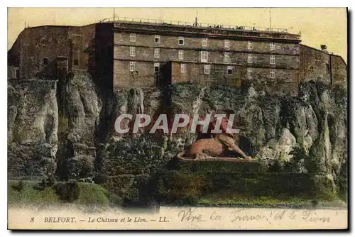 Cartes postales Belfort Le Chateau et le Lion