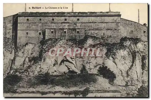 Cartes postales Belfort Le Chateau et le Lion