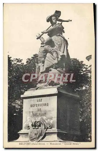 Ansichtskarte AK Belfort Haut Rhin Monument Quand Meme