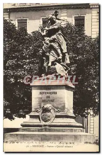 Cartes postales Belfort Statue a Quand Meme
