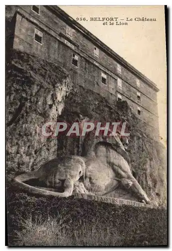 Cartes postales Belfort Le Chateau et le Lion