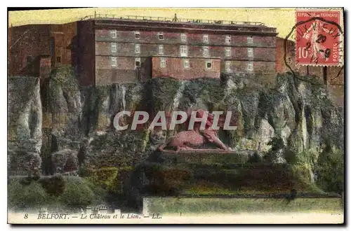 Cartes postales Belfort Le Chateau et le Lion