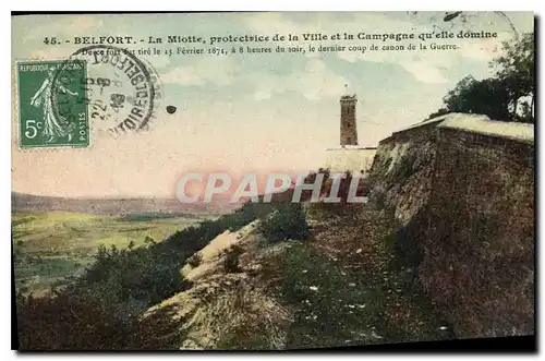 Cartes postales Belfort La Miotte protectrice de la Ville et la Campagne qu'elle domine
