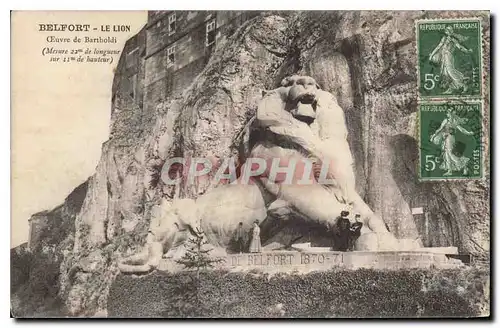 Cartes postales Belfort Le Lion Oeuvre de Bartholdi