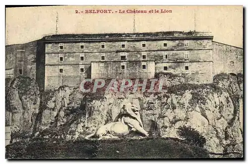 Cartes postales Belfort Le Chateau et le Lion
