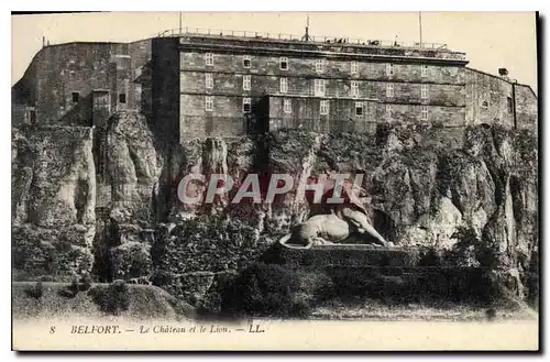 Cartes postales Belfort La Chateau et le Lion
