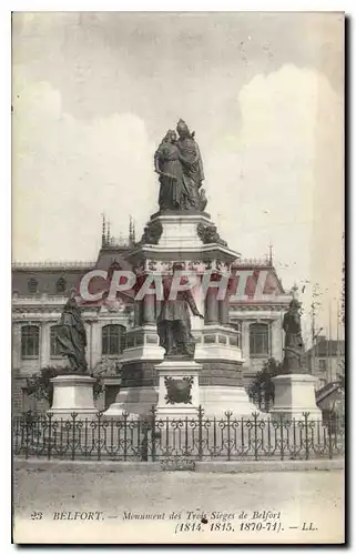 Cartes postales Belfort Monument des Trois Sieges de Belfort
