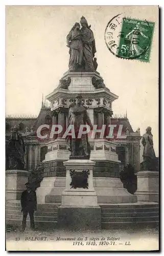 Cartes postales Belfort Monument des 3 sieges de Belfort