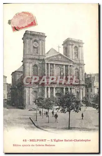 Cartes postales Belfort L'Eglise Saint Christophe