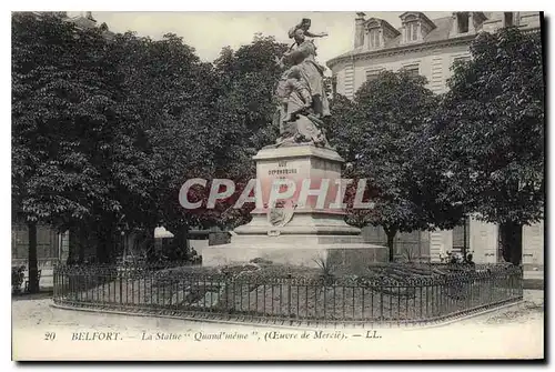 Cartes postales Belfort La Statue Quand Meme