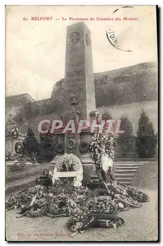 Ansichtskarte AK Belfort Le Monument du Cimetiere des Mobiles