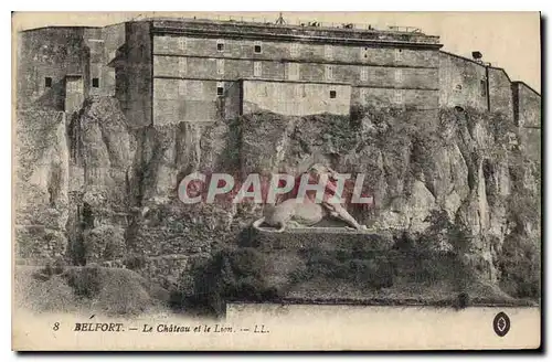 Cartes postales Belfort Le Chateau et le Lion
