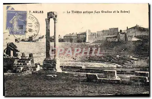 Ansichtskarte AK Arles Le Theatre antique Les Gradins et la Scene