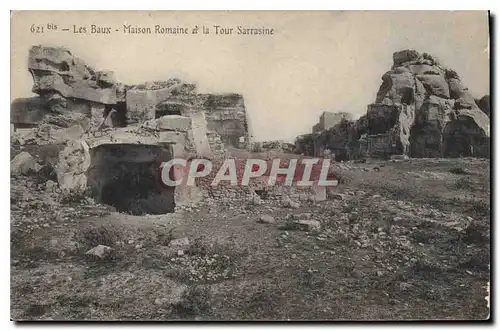 Ansichtskarte AK Les Baux Maison Romaine et la Tour Sarrasine