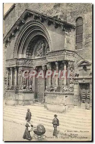 Ansichtskarte AK Arles Portail de l'Eglise St Trophime