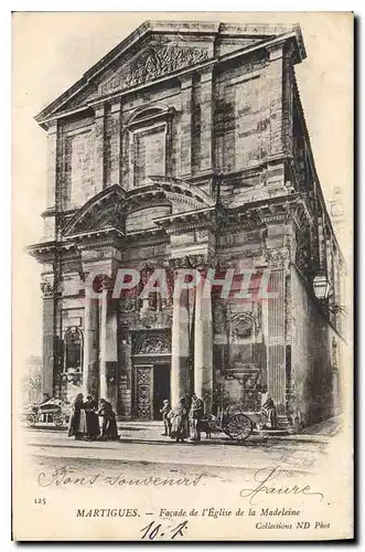 Cartes postales Martigues Facade de l'Eglise de la Madeleine