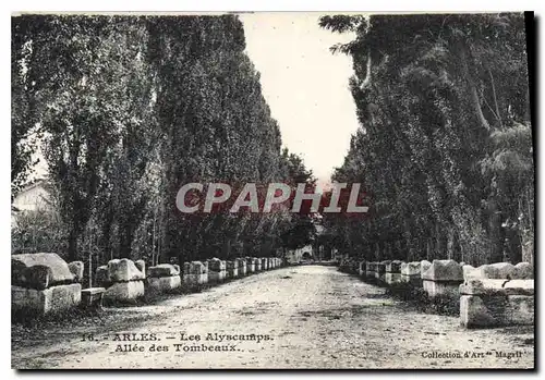 Ansichtskarte AK Arles Les Alyscamps Allee des Tombeaux