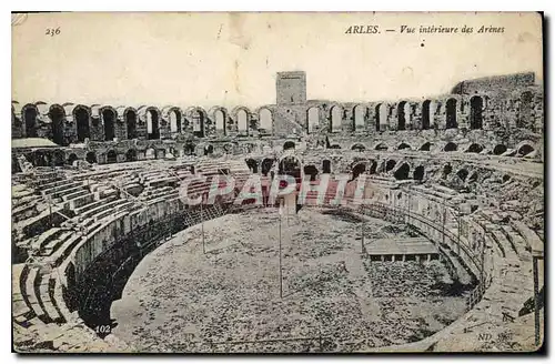 Ansichtskarte AK Arles Vue interieure des Arenes