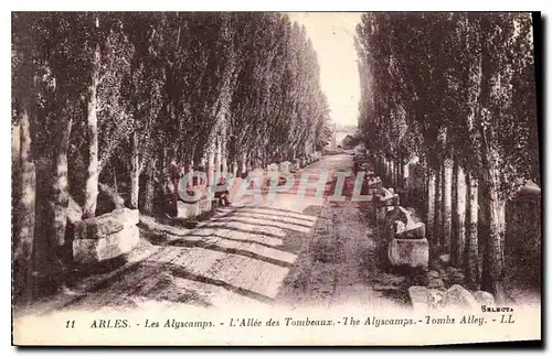 Ansichtskarte AK Arles Les Alyscamps L'Allee des Tombeaux