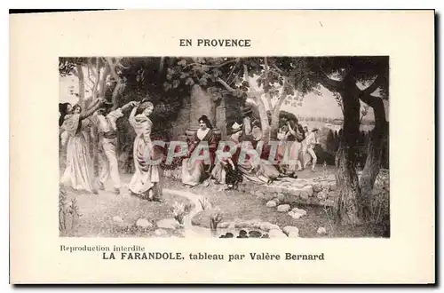 Cartes postales En Provence La Farandole tableau par Valere Bernard