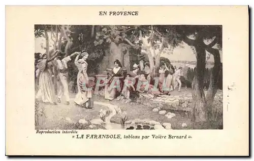 Ansichtskarte AK En Provence La Farandole tableau par Valere Bernard