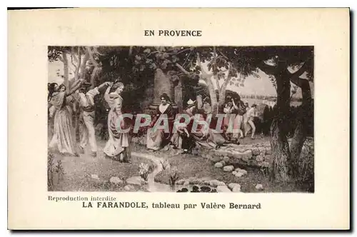 Ansichtskarte AK En Provence La Farandole tableau par Valere Bernard