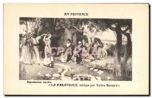 Ansichtskarte AK En Provence La Farandole tableau par Valere Bernard