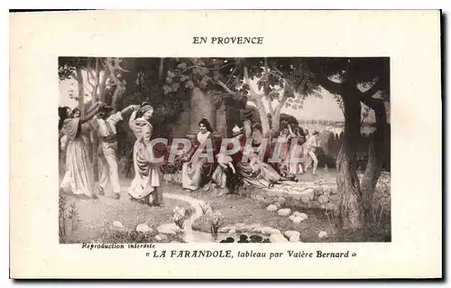 Ansichtskarte AK En Provence La Farandole tableau par Valere Bernard