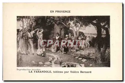 Ansichtskarte AK En Provence La Farandole tableau par Valere Bernard