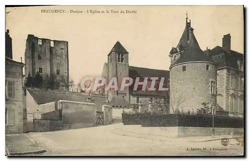 Cartes postales Beaugency Donjon E'Eglise et la Tour du Diable