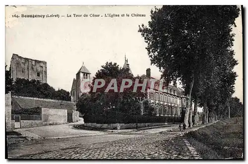 Ansichtskarte AK Beaugency Loiret La Tour de Cesar L'Eglise et le Chateau