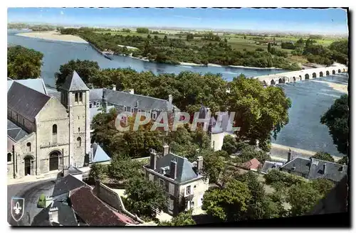 Ansichtskarte AK Beaugency Loiret L'Ancienne Abbetiale et la Loire