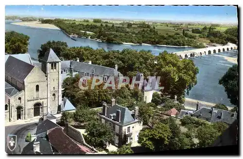 Cartes postales Beaugency Loiret L'Ancienne Abbetiale et la Loire