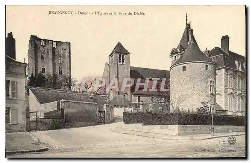 Cartes postales Beaugency Donjon L'Eglise et la Tour du Diable