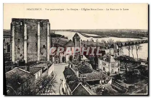 Cartes postales Beaugency Vue panoramique Le Donjon L'Eglise Notre Dame
