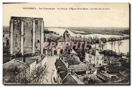 Cartes postales Beaugency Vue Panoramique Le Donjon L'Eglise Notre Dame