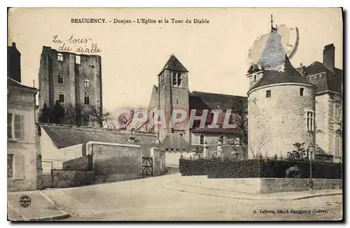 Cartes postales Beaugency Donjon L'Eglise et la Tour du Diable