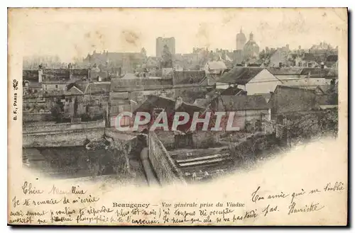 Cartes postales Beaugency Vue generale prise du Viaduc