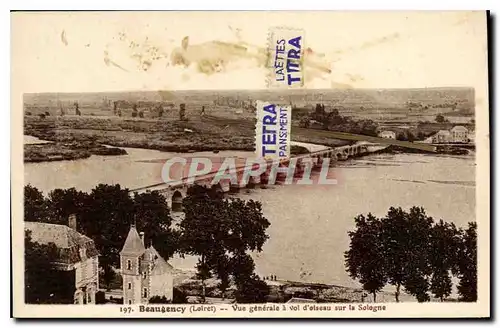 Ansichtskarte AK Beaugency Loiret Vue generale a vol d'oiseau sur la Sologne