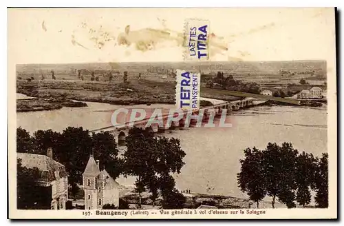 Cartes postales Beaugency Loiret Vue generale a vol d'oiseau sur la Sologne