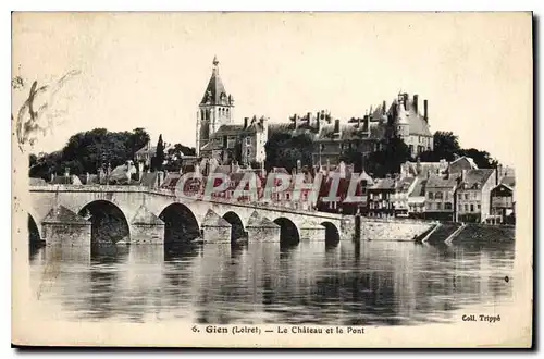 Ansichtskarte AK Gien Loiret Le Chateau et le Pont