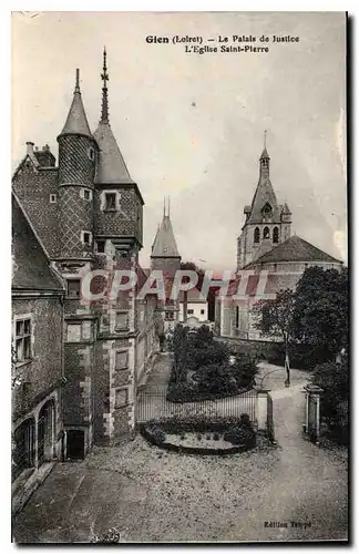 Cartes postales Gien Loiret Le Palais de Justice L'Eglise Saint Pierre