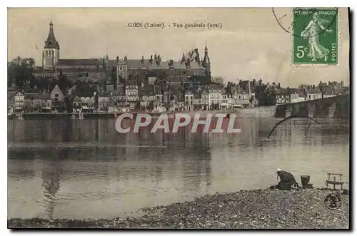 Cartes postales Gien Loiret Vue generale aval