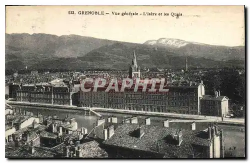 Cartes postales Grenoble Vue generale L'Isere et les Quais