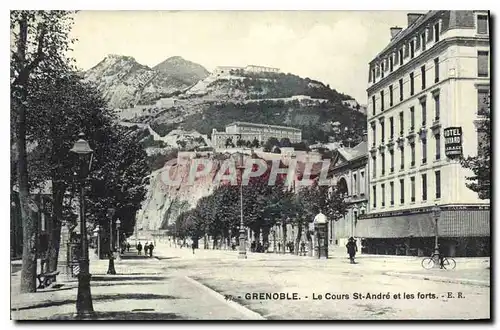 Cartes postales Grenoble Le Cours St Andre et les forts