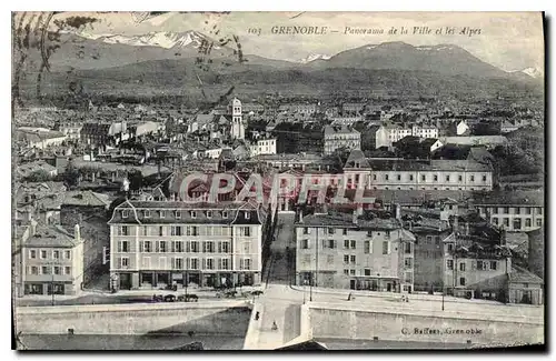 Cartes postales Grenoble Panorama de la Ville et des Alpes