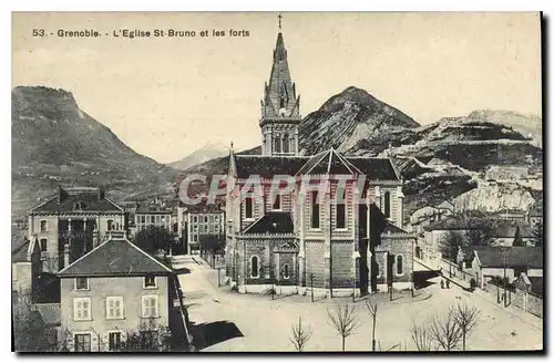 Ansichtskarte AK Grenoble L'Eglise St Bruno et les forts