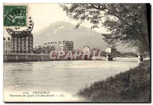 Cartes postales Grenoble Panorama des Quais et le Moucherotte